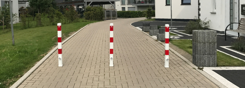 Uitneembare parkeerpalen in de openbare ruimte